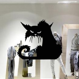Party Supplies YEDUO 42 x 37cm Halloween Black Cat Window Wall Larger Sticker Decoration