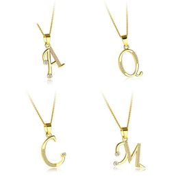 New fashion luxury designer gold plated copper diamond zircon Letters choker pendant necklace for women men 50cm