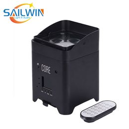 Sailwin Stage LED UPLIGHT 4*18W 6in1 RGBAW+UV Lithium Battery Powered WIFI Wireless Mobile LED Par Light For Event Party