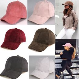 Unisex Suede Baseball Caps Hats Women Men Hip-hop Snapback Flat Hats Candy Colour Sun Protective Basketball Hats Cap Gifts 9 Colours WX9-1442