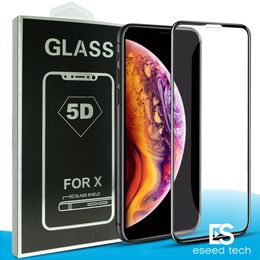 5d tempered glass full cover curved glass for new iphone xr xs max x full cover film 3d edge screen protector for iphone6 6s 7 8 plus