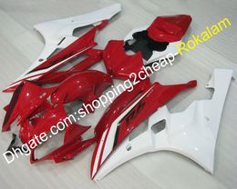 YZF600 06 07 Motorbike Body Cowling Part For Yamaha YZFR6 YZF R6 2006 2007 YZF-R6 Red White Fairing Accessories (Injection molding)