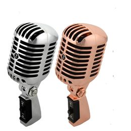 Professional Wired Vintage Classic Microphone Good Quality Dynamic Moving Coil Mike Deluxe Metal Vocal Old Style Ktv Mic Z6 mike