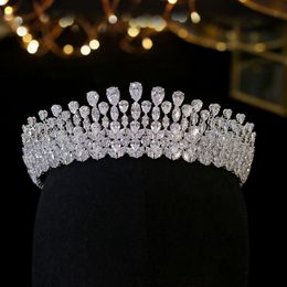 Luxury Bridal Crown Crystal Fashion Headdress Queen Wedding Crown Wedding Jewellery Hair Accessories Tiara Zircon crown Headpieces292d