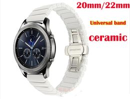 samsung galaxy watch gear s3 Canada - Butterfly Ceramic band for Samsung Galaxy watch bracelet Gear sport gear2 s2 s3 Neo zenwatch 1 2 Huami amazfit 2 1 lite strap