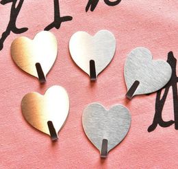 Modern minimalist peach heart hook room new creative home love silver stainless steel hook decorative accessories