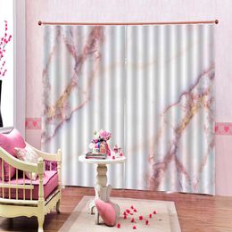 3d Curtain Window Marble High-grade Interior Decoration Living Room Bedroom Beautifully Curtains