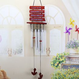 Amazing Grace Deep Resonant Antique Metal Wooden Tube Windchime Chapel Bells Wind Chimes Home Ornament Handicraft Gifts YD0614