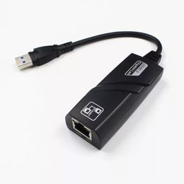 USB 3.0 to10/100/1000Mbps Gigabit RJ45 Ethernet LAN Network Card Adapter Black