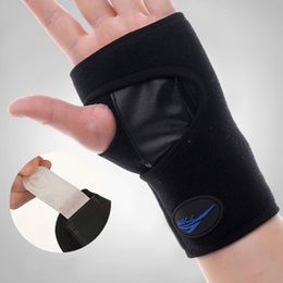 FT17 Elastic Black Thumb Wrap Wrist Palm Support Sport Gloves Bandage Brace Gym Hand Wrap Band For Fitness Weightlifting Tennis