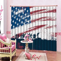 Curtain For Kitchen Soldiers Dye Red Flag With Blood Donation 3d Digital Printing HD Practical Beautiful Curtains