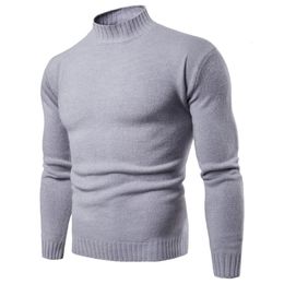 Dropshipping Mens Sweaters 2018 Winter Solid Colour Turtleneck Sweater Men Clothing Brand Knitted Pullover Men Sweater pull homme SH190930