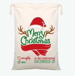 Christmas Canvas Bag 50*70cm Santa Sack Drawstring Bag for Candy and gift containers the most complete design for choose