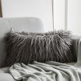 Cushion Cover Decorative Long Hair Pillow Plush Case New Series Style Faux Fur Throw Cushion Bedroom Sofa Decor 30 X 50cm252r
