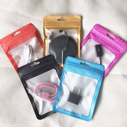 Ready Stock 10.5*15cm USB Cable Packing Bag Zipper Bag for Mobile Phone Accessories Case Earphone USB Cable Retail Packing Bag 630pcs