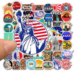 50 pcs Travel Styling Car Stickers for Graffiti Suitcase Luggage Laptop Covers Funny DIY Doodle Skateboard Decal Travelling Trip Auto Sticker