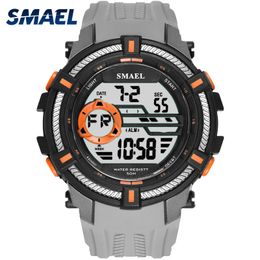 SMAEL Sport Watches Military Cool Watch Men Big Dial S Shock Relojes Hombre Casual LED Clock1616 Digital Wristwatches Waterproof