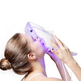 PDT 7 Colour LED light Therapy face Beauty Machine LED Facial Neck Mask With Microcurrent Skin Care device