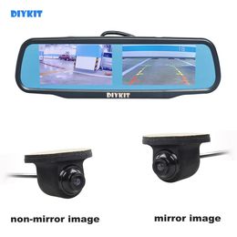 DIYKIT 4.3inch Rearview Car Mirror Monitor + CCD Car Rear View Camera for Rear/ Front / Side View Camera