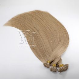 hair drawn Australia - VMAE Prebonded Keratin Fusion 100g Per Pack Brazilian Natural Straight 613 Double Drawn Keratin Stick Virgin Hair Stick I Tip Human Hair Extensions