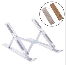 laptop Ventilated Cooling Holder Adjustable Aluminum Alloy Desktop Holder Folding Ultra Laptop Tablet Stand MacBook Desk Accessories LSK165