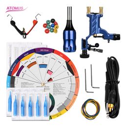 Beginner Supply Set Rotary Tattoo Machine Set Pen Kit Professional Gun Cartridge Professional Rotary Tattoo Gun Kit Complete Set