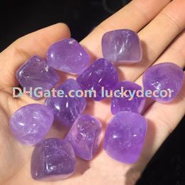 500g Bulk Amethyst Tumbled Stones Natural Gemstones Quartz Crystals 10-20mm Irregular Polished Purple Rocks & Minerals Chakra Healing Reiki