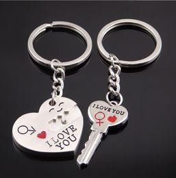 I LOVE YOU Heart Keychain Ring Keyring Lover Romantic Creative New chaveiro couple Key Chain Best Gift