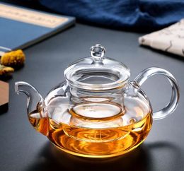 New Practical Resistant Bottle Cup Glass Teapot with Infuser Tea Leaf Herbal Coffee 400ML ,1000ml