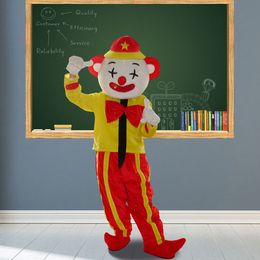 Professional custom Features Clown Mascot Costume cartoon Circus Character Clothes Halloween festival Party Fancy Dress
