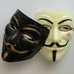 V Mask Masquerade Masks For Vendetta Anonymous Valentine Ball Party Decoration Full Face Halloween Scary Cosplay Party Mask DHL WX9-391