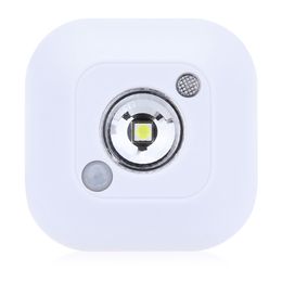 Mini LED Infrared Motion Sensor Ceiling Night Light Wireless Battery Powered Porch Lamp