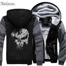 Skull moletom homens 2018 novo inverno cópia cópia espessa hoodies jaqueta hoddie streetwear hip hop masculino