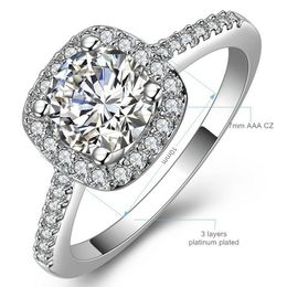 selling ring 925 Sterling Silver Wedding Party with cubic zirconia Fit Suit Women fine Jewellery wholesale