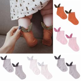 Baby Wings Socks Angel Wings Kids Cotton Solid Socks Soft Breathable Baby Girls for 0-2T HHA695