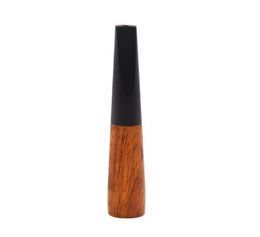 2019 Black Portable Simple Slub Tobacco Pipe Wood Pipe
