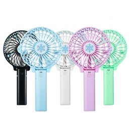 Portable Rechargeable Folding Fan USB Charging Handheld Fan Mini Removable Rotating Handheld Outdoor Pocket Fans Summer Party Favor