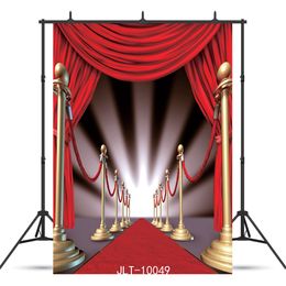 red curtain carpet Vinyl photography background for portrait children baby shower new born backdrop photo shoot photocall