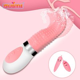 GUIMI Vibrating Tongue Vibrator Vagina Tight Oral Licking Clitoris Stimulator Ben Wa Balls Masturbator Erotic Sex Toys for Woman MX191228