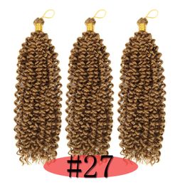 High Quality Synthetic Braiding Curly Hair Ombre Blonde Colour Freetress Crochet Water Wave 100g Synthetic Hair Extensions