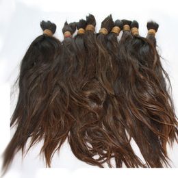 raw bulk hair UK - DHL Fedex Free 2 years using time 400g lot unprocessed virgin remy raw braiding hair one donor each piece hair bulk