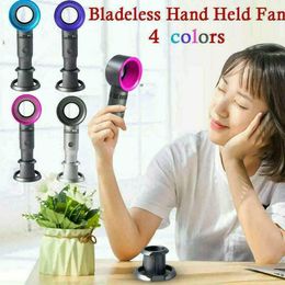 11 Styles Leafless Fan USB Rechargeable Portable Bladeless Fan Handheld Mini Cooler No Leaf Handy Fan ZZA2332 Ocean shipping