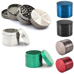 New 50mm Diameter Tobacco Grinder Smoke Zinc Alloy Dry Herb Muller 4-piece CNC Teeth Colourful Spice Crusher Smoking Accessories