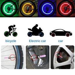 Bicycle Lights Wheel Spoke Lamp LED Motor Valve Light Tyre Tyre Cap MTB Bike Lighting Motorcycle Accessories