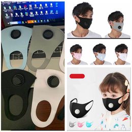 Ice Silk Breathing Valve Mask Adult Anti-Dust Adjustable Masks Kids PM2.5 Masks Reusable Mouth Muffle Designer Mask 5 Colors CCA12051