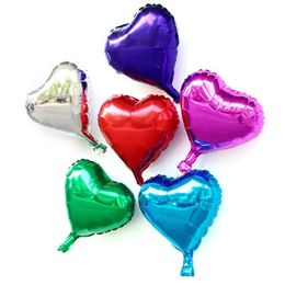 10 inch Heart Shape Foil Balloon Auto-Seal Reuse Party / Wedding Decor Inflatable Gift for Children