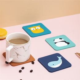 Silicone Dining Table Placemat Mat Cup Bar Mug Animal Table Cup Pad Kitchen Decoration Tool yq01572