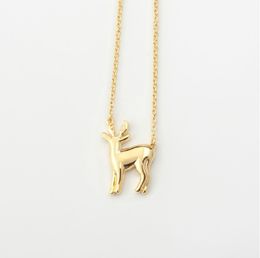 1 Sika deer elk antler pendant necklace Christmas moose reindeer fawn animal clavicle simple children's Lucky woman mother men's family gifts jewelry