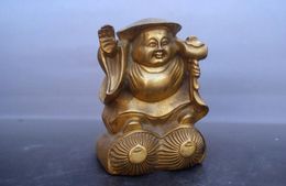 China Brass statue money child fengshui copper Statue