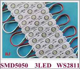 WS 2811 사인 레터 스크린 용 Module Light SMD 5050 RGB DC12V 3 LED 0.72W WS2811 75mm x 15mm